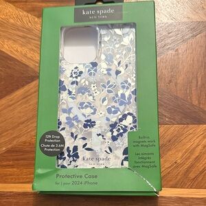 Kate SpadeFlowered Blue Gems iPhone Protective Case for 2024 iPhone NWB